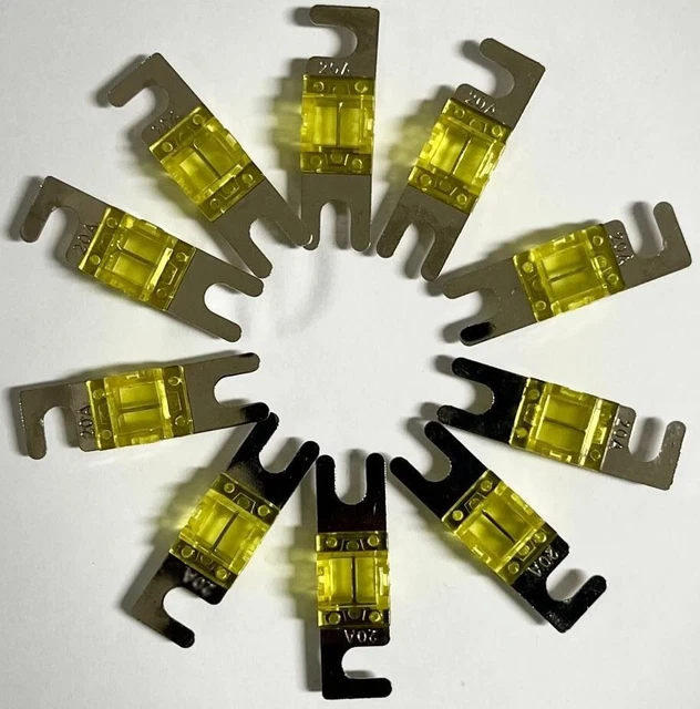 Lot De 10 Fusibles Mini Anl 20 Amps