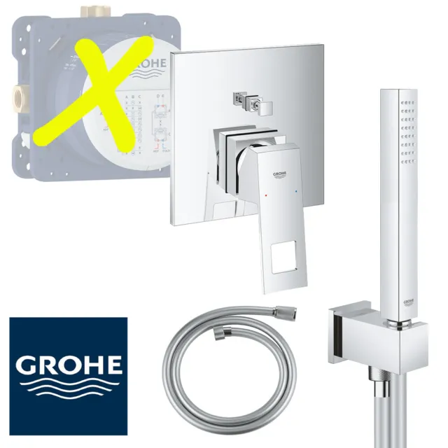 GROHE Unterputz Eurocube Armatur Set Cube Handbrause Badewanne Wanne OHNE Rapido