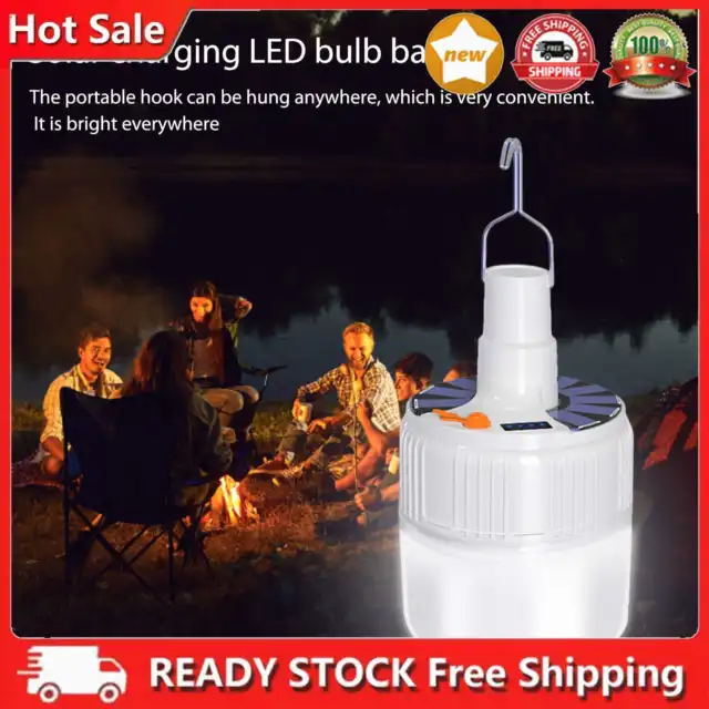 Lámpara colgante de jardín con pantalla de alimentación de linterna portátil solar + USB 21W para picnic de campamento