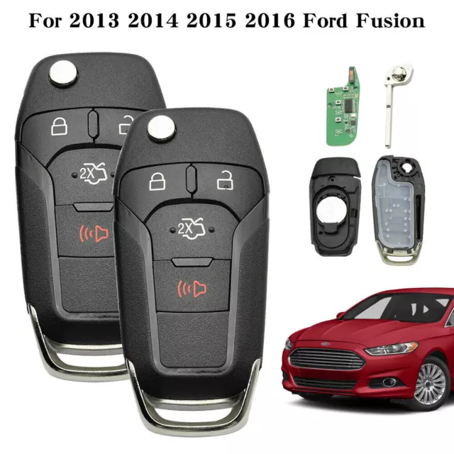 2 For 2013 2014 2015 2016 Ford Fusion Keyless Entry Car Remote Flip Key Fob