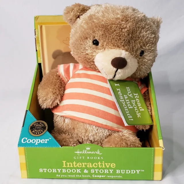 Hallmark Cooper Interactive Storybook & Story Buddy Teddy Bear ~ NEW