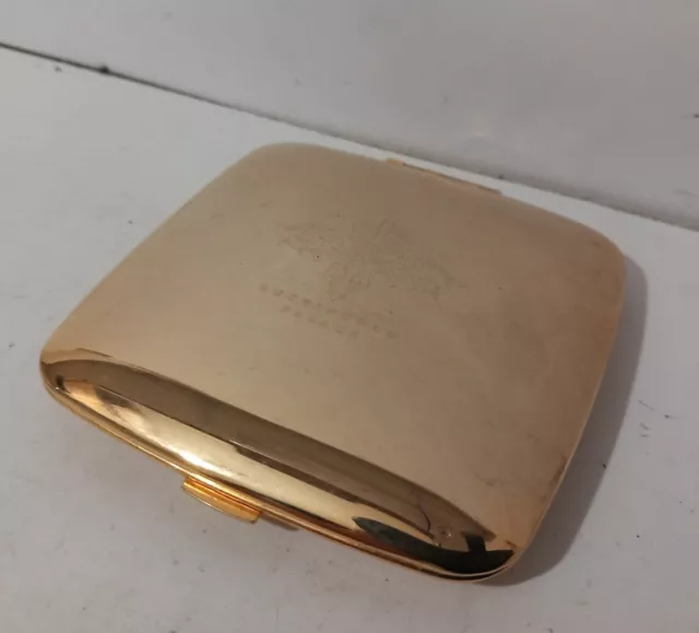 Buckingham Palace Vanity Mirror Gold Tone Double Mirror Pretty Engraving Folding