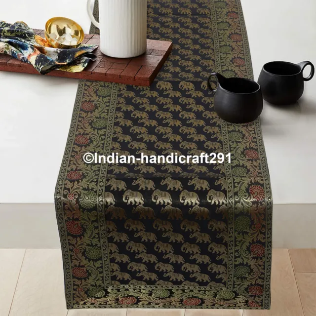 Indien Silk Fabric table runner Rectangular Dining 60x16 inches