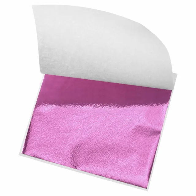 Foil Sheet, Pink Leaf Papers, 3.3 x 3.1inch for Art Decoration,100pcs