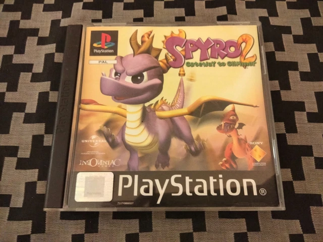 Jeu PS1 Spyro 2: Gateway To Glimmer - Version Française, état Moyen (boîtier Et Disque Usés)