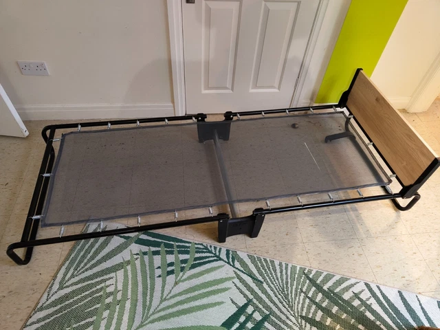 FOLDING SINGLE GUEST Bed with Mattress £16 15 PicClick UK