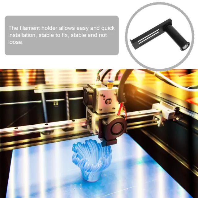 2 Sets 3D Printer Filament Holder with Filament Bracket Filament Spool Holder