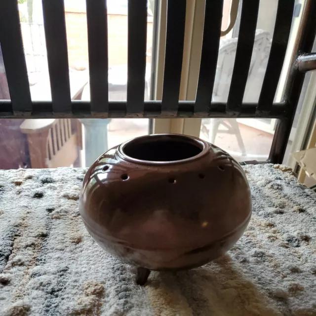 Rare Vtg MCM Frankoma Pottery Plainsman Fondue Pot