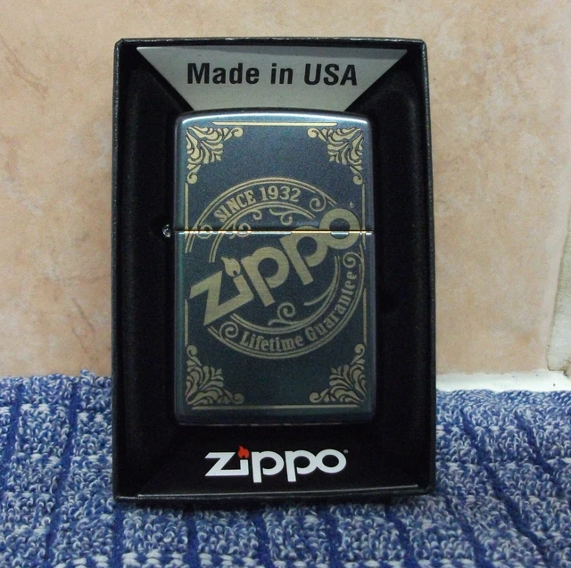 ZIPPO - LOGO Stamp + Since 1932 Design - New & Boxed ZIPPO - LOGO Stamp + Since 1932 Design - New & Boxed