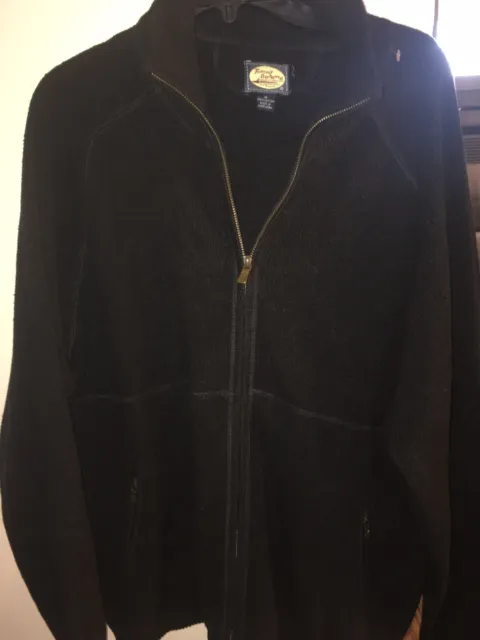 Tommy Bahama black full zip sweater mens medium