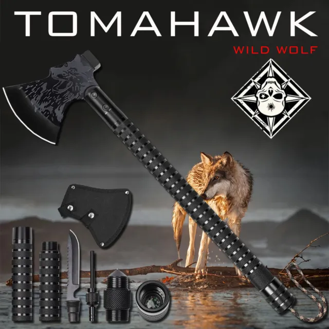 Tomahawk Tactical Hunting Axe Camping Throwing Battle Hatchet Survival Knife
