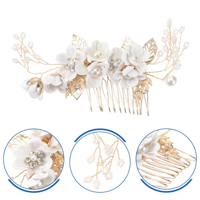 Pettine per capelli damigella d'onore bianco per donne pettine per capelli Die