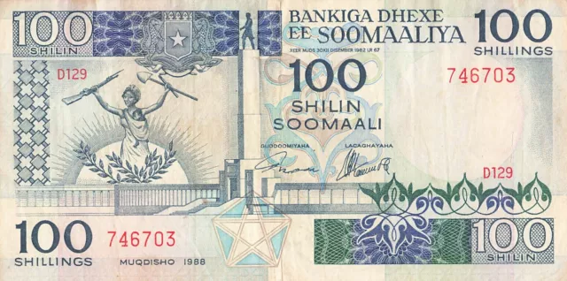 Somalia 100 Shillings 1988