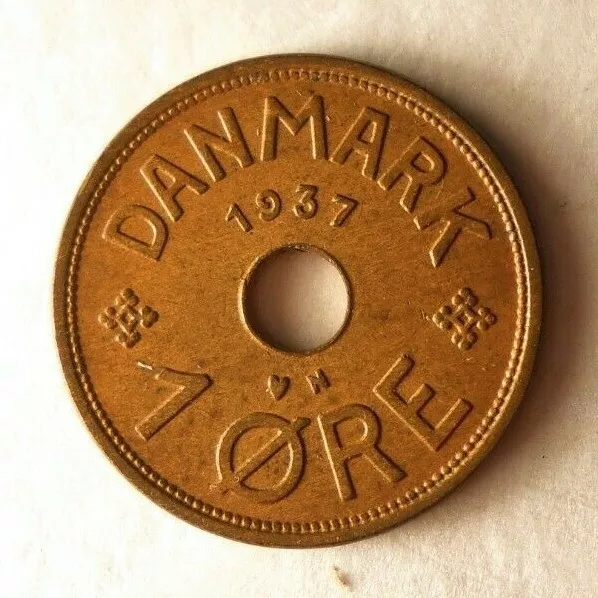 1937 Danemark Ore - Excellent de Collection Pièce de Monnaie Danemark Poubelle E