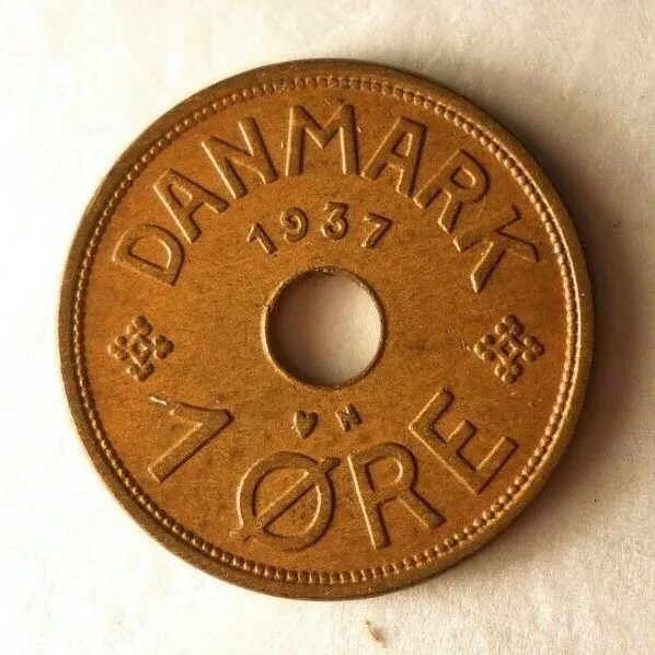 1937 Danimarca Ore - Eccellente da Collezione Moneta Danimarca Bin E