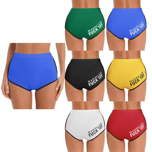 WOMENS HOT PANTS Letter Print Booty Shorts Yoga Workout Sports Bottoms  Clubwear $7.74 - PicClick
