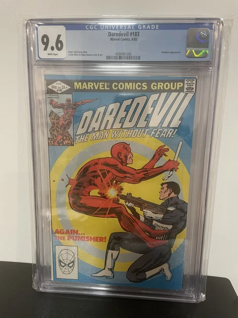Daredevil #183 1982 CGC 9.6 White Pages Frank Miller Cover & Art Punisher App