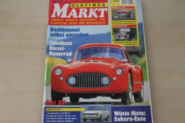 1) Oldtimer Markt 09/1994 - Fiat 8V Coupe in einer s - Honda RC 164 mit 60PS in