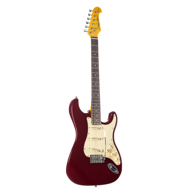 J & D E-Gitarre im ST-Stil mit Erle-Korpus, Ahorn-Hals, Keramik Single Coil, Red