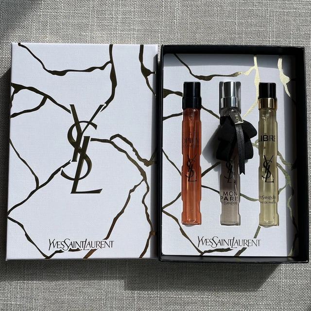 Juego de bolsos de viaje YSL Yves Saint Laurent Holiday 2023 en aerosol trío