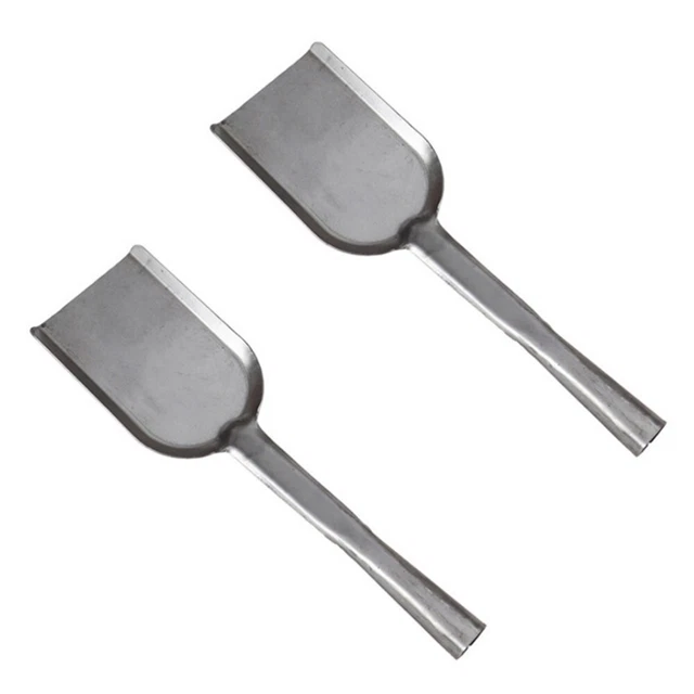 2 Pcs Fireplace Poker Scoop Charcoal Garden Tools Soot Metal