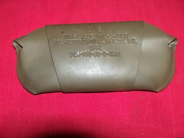 US Army Sunglasses Case Pouch Holder Ray-Ban Aviator Military Mil-S-475D GI Old