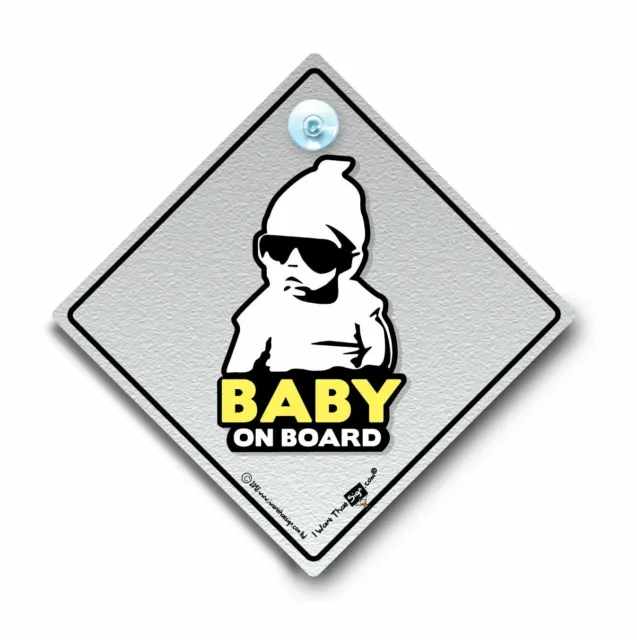 Letrero con capucha para bebé a bordo, letrero de automóvil para bebé a bordo, letrero de ventosa, sudadera con capucha para bebé