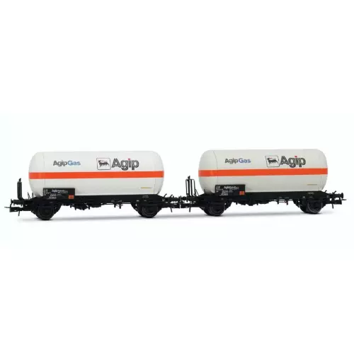 Fs 2-Unit Pack 2-Axle Gas Tank Wagons Agipgas Ep.iv 1:87