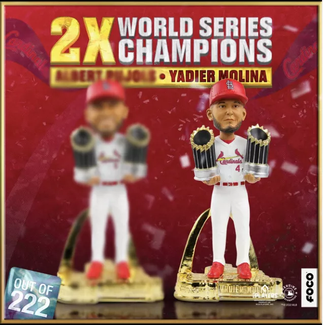 Yadier Molina St Louis Cardinals 2X World Series Champion Bobblehead! NIB Ltd Ed