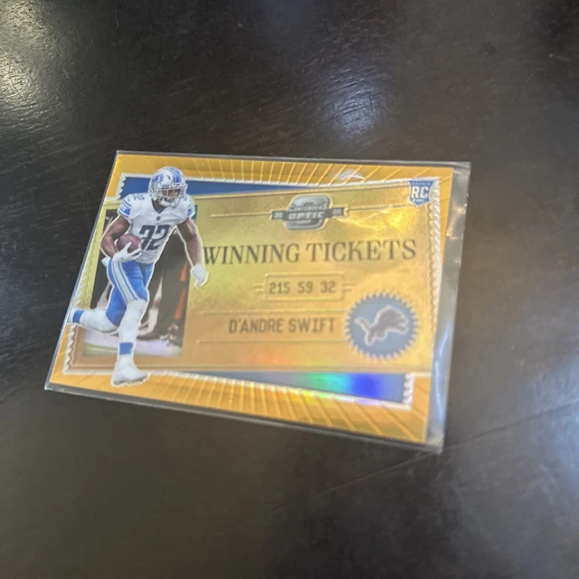2020 Contenders Optic D'Andre Swift RC Winning Tickets Orange #’d /50 Georgia 3