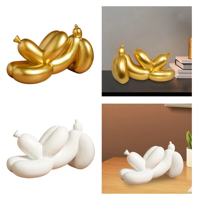 Sculptures de Chien En Forme de Ballon D'art Graffiti Coloré – Figurines de Chien Créatives, Sculptures D'animaux En Résine, Décoration de Maison Abstraite Aux Couleurs Vives for La Maison, Le Bureau