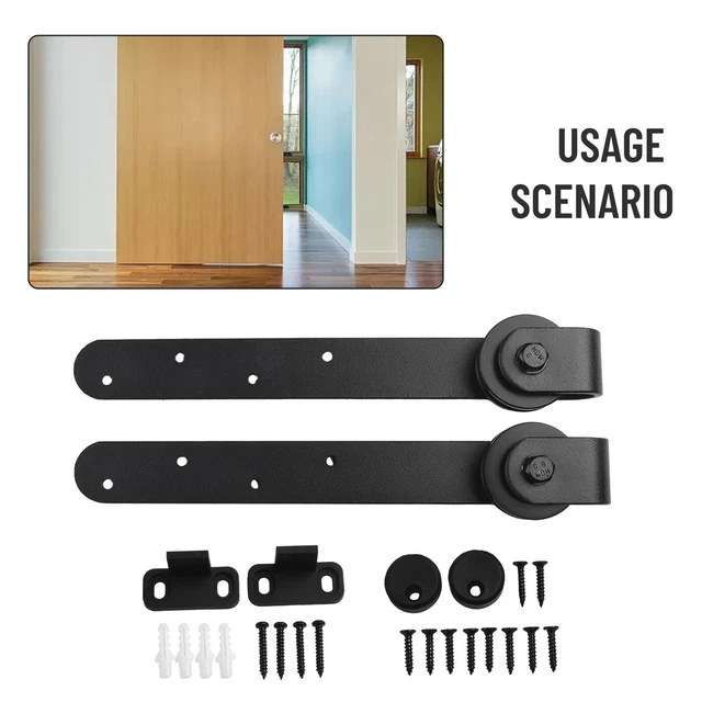 Kit de Quincaillerie pour Porte de Grange Coulissante SucceBuy 8 Pieds, Rail de Placard, Cintre en J