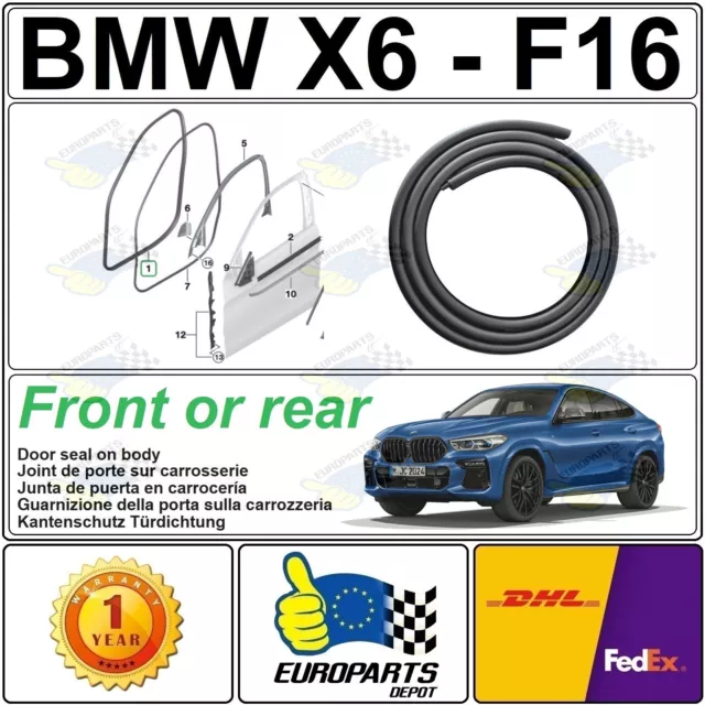 BMW X6 F16 F86 (2014-2019) Gummi Dichtung Türdichtung Kantenschutz 51727317811