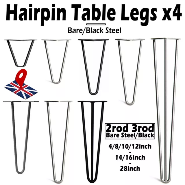 Hairpin Table Legs Metal Furniture Legs DIY Table Legs Mid Century Modern Style