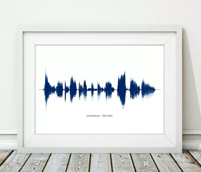 COLDPLAY - FIX You - Stampa poster arte canzone Sound Wave cot