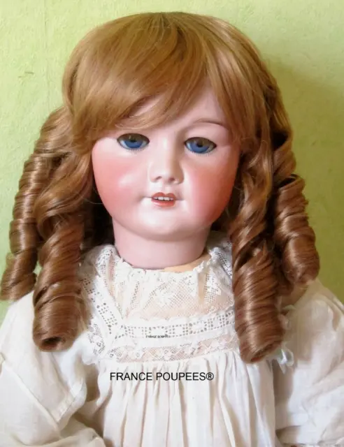 Perruque BLONDE boucles cheveux pour poupée Antique et moderne-Tête 34/36cm(14")