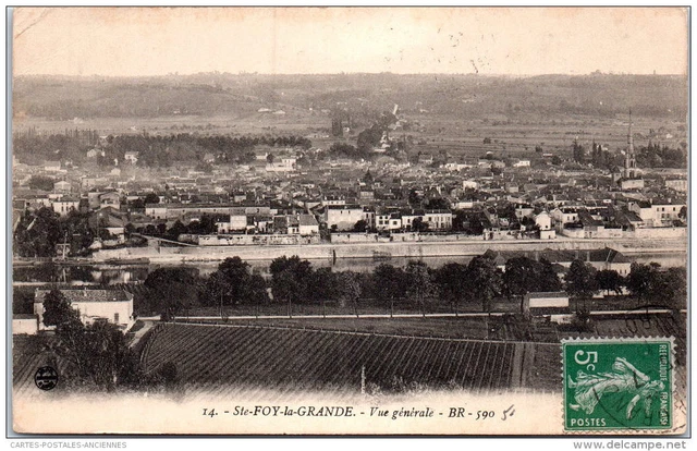 33 SAINTE FOY LA GRANDE - vue generale sur la ville -