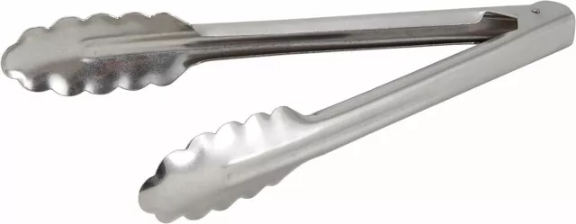 Winco Coiled Spring Heavyweight Stainless Steel Utility Tong 9-Inch