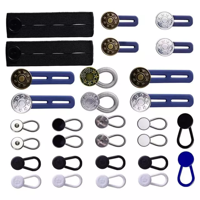 30x Jeans Pantalon Bouton Extender Set Ceinture Expander Hommes Femmes