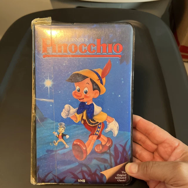 PINOCCHIO WALT DISNEY BLACK DIAMOND VHS 1985 Black Clamshell RARE 239