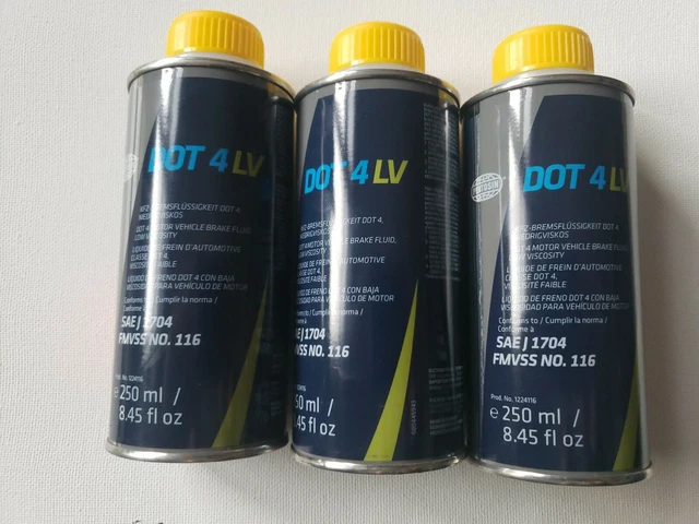 3 Count Pentosin 8.45 Oz DOT 4 LV Motor Vehicle Brake Fluid Low Viscosity