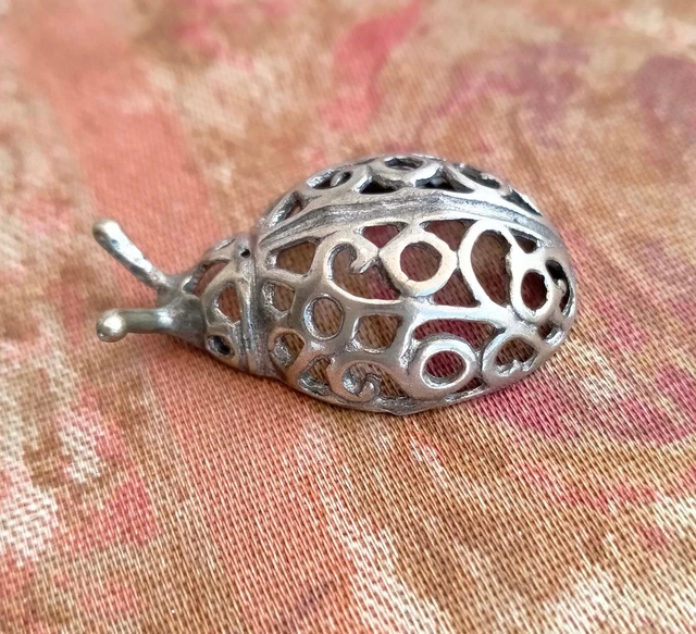Coccinella in argento 800