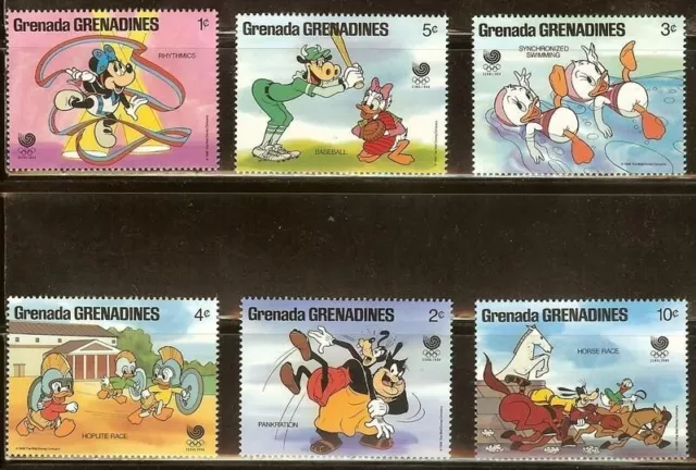 Mint Disney Grenada Grenadines cartoons stamps (MNH)