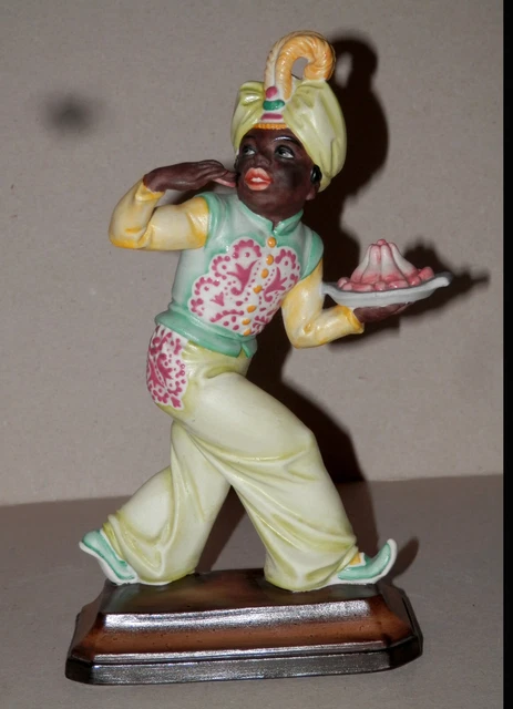 SELTENE ALTE ROSENTHAL-PORZELLAN- Reklame-Figur- orientalischer Junge ...
