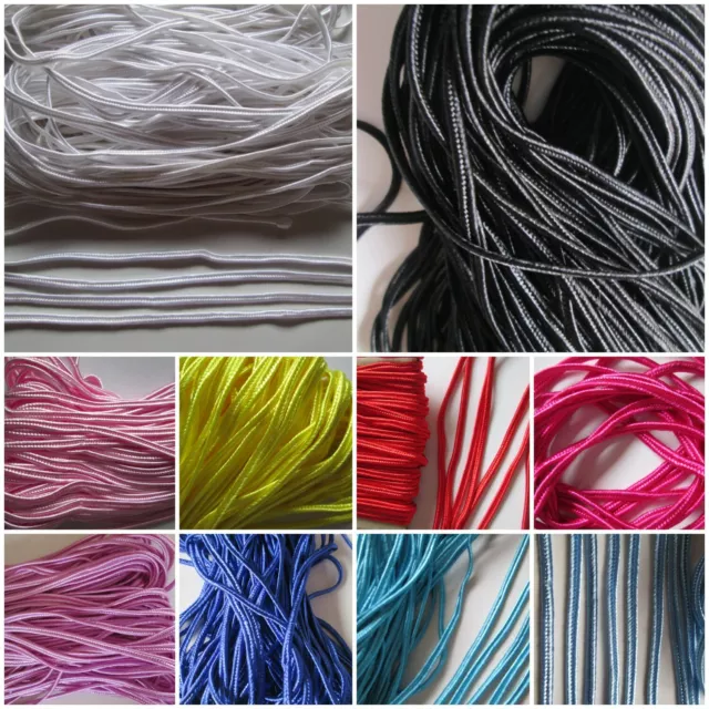 50 metros cordón plano 3mm 5mx10 colores cuerda mixta BANDA DECORATIVA PULSERA KRM2 SIN PRECIO BASE
