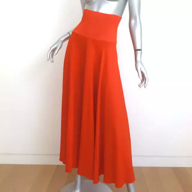 Elizabeth and James Maxi Skirt Persimmon Crepe Size Extra Small 3