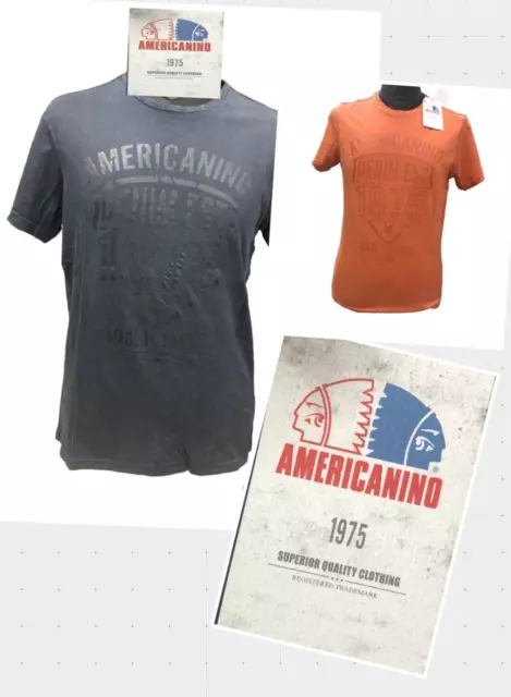 T-SHIRT-maglietta AMERICANINO maniche corte-STAMPA- 100%COTONE-SALDI -SCONTO 50%