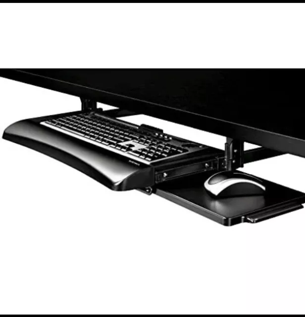 Fellowes Under Desk Sliding Keyboard Drawer Adjustable Tray Ergonomic Office