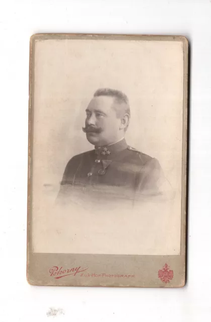 CDV Foto k.u.k. Soldat mit Orden - Wien 1903