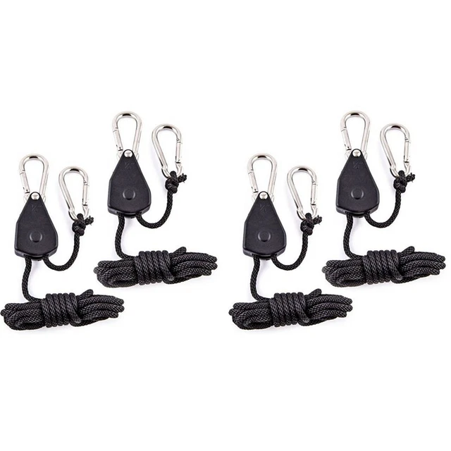 4 StüCk Heavy Duty Verstellbarer Wachsen Licht Ratschenseilhalter Yoyo für WF4Q9